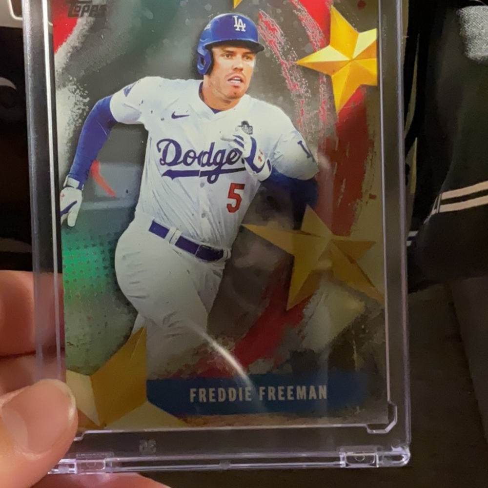 Topps Dodgers Baseball Card with Stars